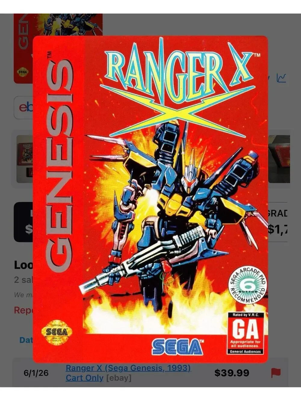 Ranger X for Sega Genesis